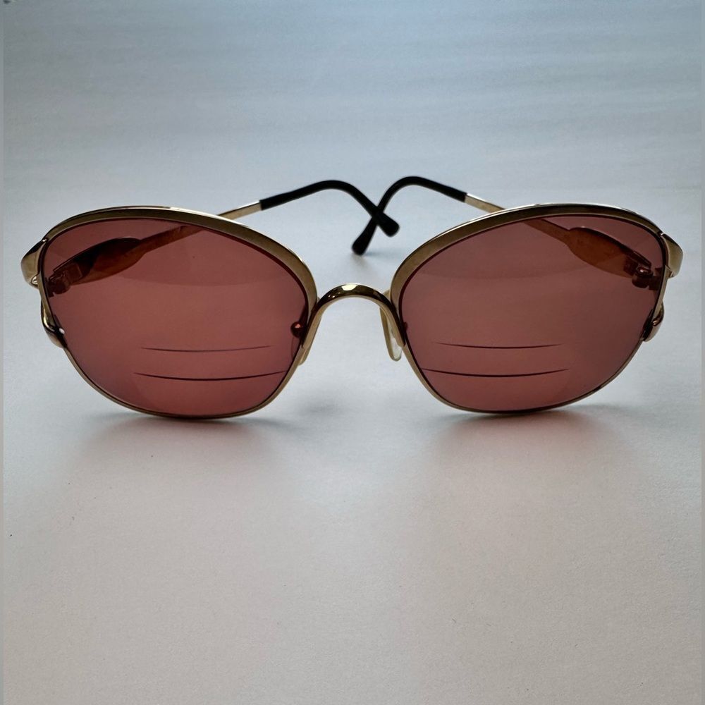 Christian Dior Women’s Gold and Rose 70’s Bifocal Sunglasses - Picture 2 of 7